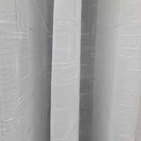Linen Texture Sheer Curtain Panel, 100" x 96"  Grommet,  Silver Slub