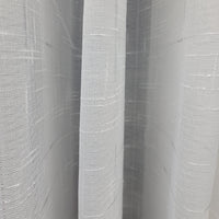 Linen Texture Sheer Curtain Panel, 100" x 96"  Grommet,  Silver Slub