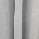 Linen Texture Sheer Curtain Panel, 100" x 96"  Grommet,  Silver Slub