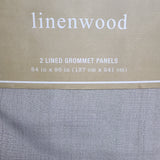 Privacy Curtains, Lined, 54"W x 95"H each Gray Zenia