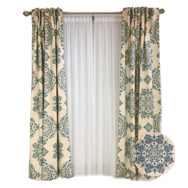 Turquoise Suzanne Printed Cotton