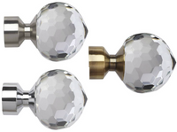 Dynasty Crystal Finial 1-1/8"(28mm) antique brass (Pair) old gold