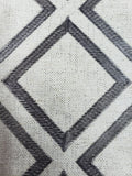 Embroidery, Diamond, Sparkle Color Natural / Gray   Fabric 50" wide x 108 Long drapery