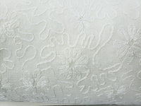 Linen Blend, Embroidery Fabric 118" wide Luxury color Ivory