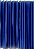 D.K. Home Curtains Satin Blue Blackout Grommet Top Panel  75 W X 104 L