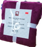 Pinzon Velvet Plush Blanket - King, Aubergine
