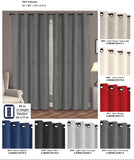 Suede Grommet Curtain Panel, 54 by 84", Gray
