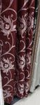 Branch Curtains Woven Grommet Top Panel, Burgundy 50 W X 95L