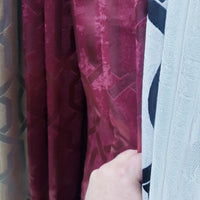 Home Curtains Woven Privacy Grommet Top Panel, Burgundy  50 W X 96 L