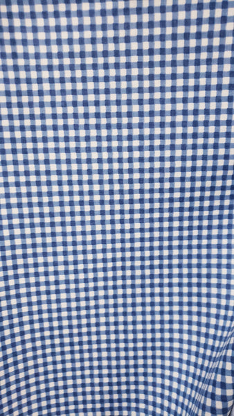Blue Gingham 100% Cotton  54 inch Wide Plaid