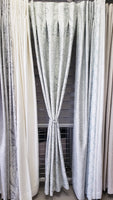 Milan Paisley Jacquard Curtain Inverted Pleat 96" Long, Spa