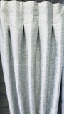 Milan Solid Jacquard Curtain Inverted Pleat 96" Long SPA