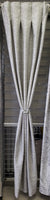 D.K. Home Curtains Woven Inverted Pleat Panel, Gray  30 W X 96 L