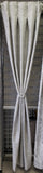 D.K. Home Curtains Woven Inverted Pleat Panel, Gray  30 W X 96 L