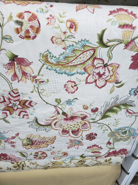 Printed Linen Tex Fabric Approx 54 inches wide