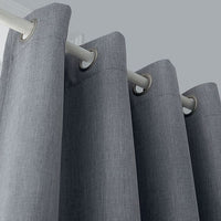 Clarkson 95-120 Inch Long Grommet 100% Blackout Window Curtain Panel in Grey (Single)