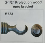 Emperors 2" Euro Bracket for Wood Pole Pewter ( 2 per Bag)