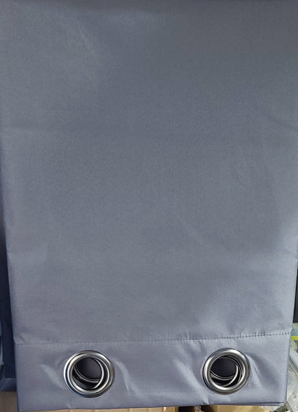 DK Eclipse Solid Blackout Window Curtain Panel 52" W x 96" L  Gray / Sateen