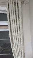 D.K. Home Curtains Silver / Sand Blackout Grommet Top Panel  75 W X 96 L