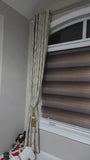 D.K. Home Curtains Silver / Sand Blackout Grommet Top Panel  75 W X 96 L