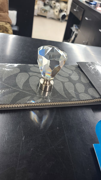 Crystal Dimond Finial 1 1/8" (28mm) #2 /6 Colors Available