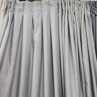 Inverted Pleated Lined Drapery Panels 150w x 95L Gray Sold as a Pair