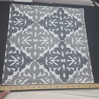 Crewel Embroidery Series -  Gray / Gray 18 x 18