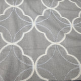 Tempo Embroidered Drapery Fabric in Graphite