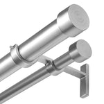 Umbra Cappa 1-1/4 in. Dia Double Rod 72 in. - 144 in. in Nickel / Steel Drapery King Toronto