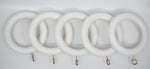 1 3/4" Wood Rings (14 rings) White Color