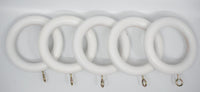 1 3/4" Wood Rings (14 rings) White Color