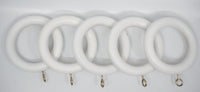 1 3/4" Wood Rings (14 rings) White Color