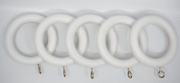 1 3/4" Wood Rings (14 rings) White Color