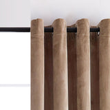 Regency 95 -126 Inch Long Grommet Room Darkening Window Curtain Panel in Beige  (Single)