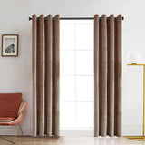Regency 95 -126 Inch Long Grommet Room Darkening Window Curtain Panel in Beige  (Single)