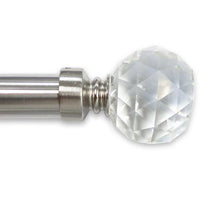 Dynasty Crystal Finial 1-1/8"(28mm) Br.Nickel (Pair)