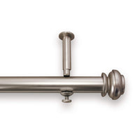  Source Global Bold Pole Adjustable Curtain Rod Set, 48-Inch to 86-Inch, Pewter