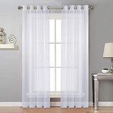Sheer Grommet top panels 52 W x 95" long white sold as a pair