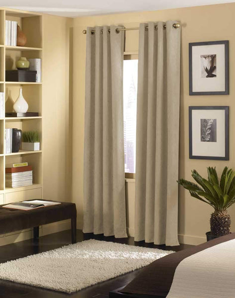  Curtainworks Cameron Grommet Curtain Panel, 50 by 84", Grayge
