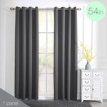 DK Eclipse Solid Blackout Window Curtain Panel 52" W x 96" L  	charcoal