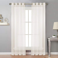 Sheer Grommet top panels 52 W x 95" long white sold as a pair