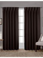 Pinch pleated Lined Drapery panels 150w x 95L espresso sold as a pair