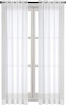 Sheer pocket top panels 96" long white sold as a pair