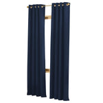 Curtainworks Cameron Grommet Curtain Panel, 50 by 84", Navy 
