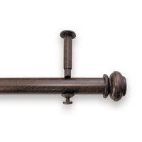 Source Global Bold Pole Adjustable Curtain Rod Set, 48-Inch to 86-Inch   Color:Antique Brown 