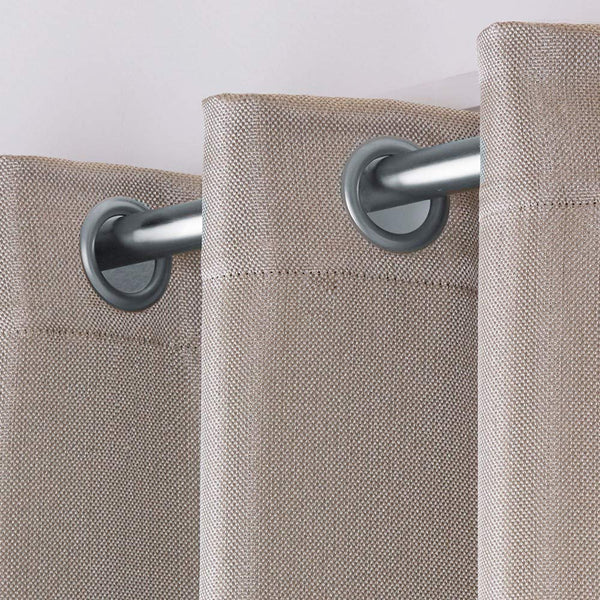 D.K. Home Curtains Woven Blackout Grommet Top Panel, Gray  75 W X 104 L