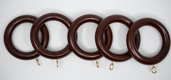 1 3/4" Wood Rings (14 rings) Mahogany Color
