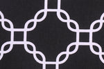 Golding Criss Cross Printed Cotton Drapery Fabric in Black by Drapery King Toronto