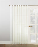 Grommet top Sheer Voile Window Treatment Collection 52 x 106" long 2 panel set Ivory