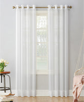 Grommet top Sheer Voile Window Treatment Collection 52 x 106" long 2 panel set white